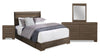 Olivia 6pc Bedroom Set with Storage Bed, Dresser, Mirror & Nightstand, Made in Canada, Grey - Full Size