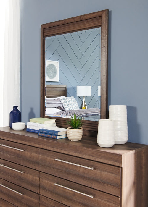 Olivia 5pc Bedroom Set with Storage Bed, Dresser & Mirror, Made in Canada, Grey - Queen Size