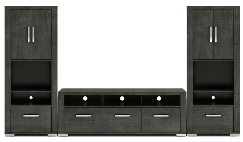Allendale 3-Piece Entertainment Centre with 64\" TV Opening and Closed Piers - Anthracite