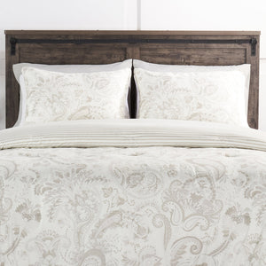 Indie Paisley 3-Piece Full/Queen Comforter Set - White