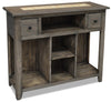 Santa Fe Rustico 43.25\" Rustic Sofa Table with Storage and Shelf - Grey Pine with Marble Inset