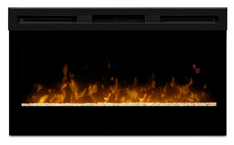 Wickson 34\" Wall-Mount Electric Fireplace with Glass Ember Firebox
