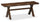 Plum Dining Bench, Wood, Live-Edge Look, 47.25