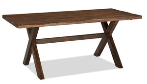 Plum Dining Table, Wood, Live-Edge Look, 70.75