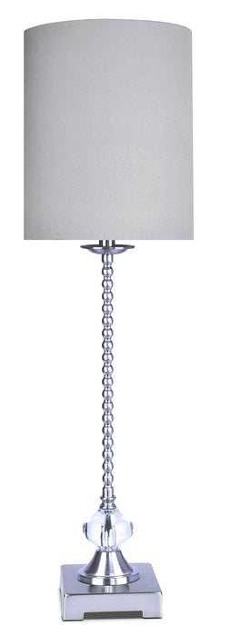 Polished Nickel with Crystal 2-Piece Table Lamp Set