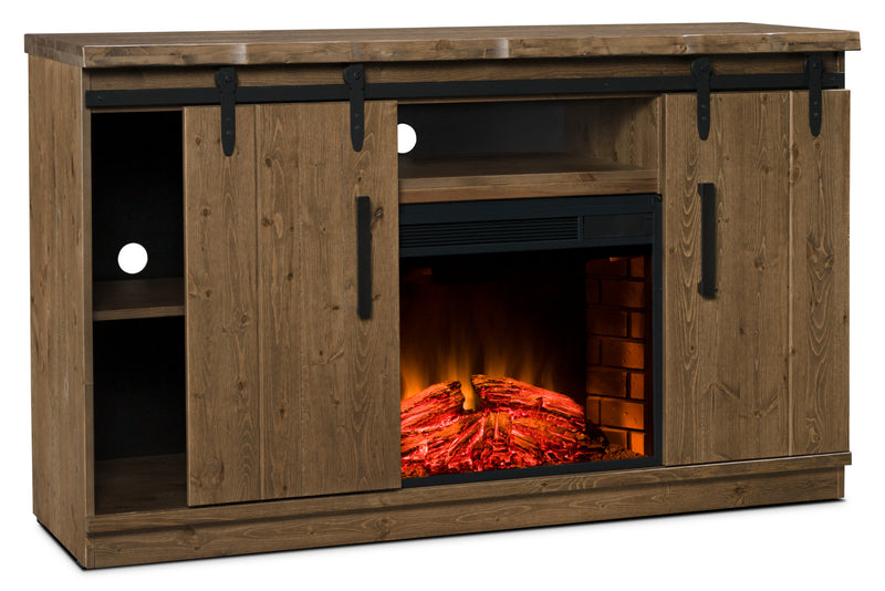 Bryson 59\" TV Stand with Log Firebox – Sorel