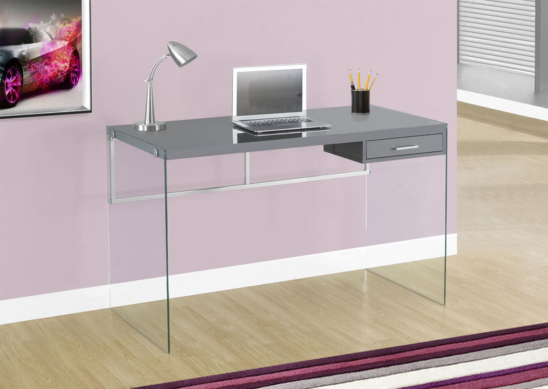Essex Computer Desk – Glossy Grey