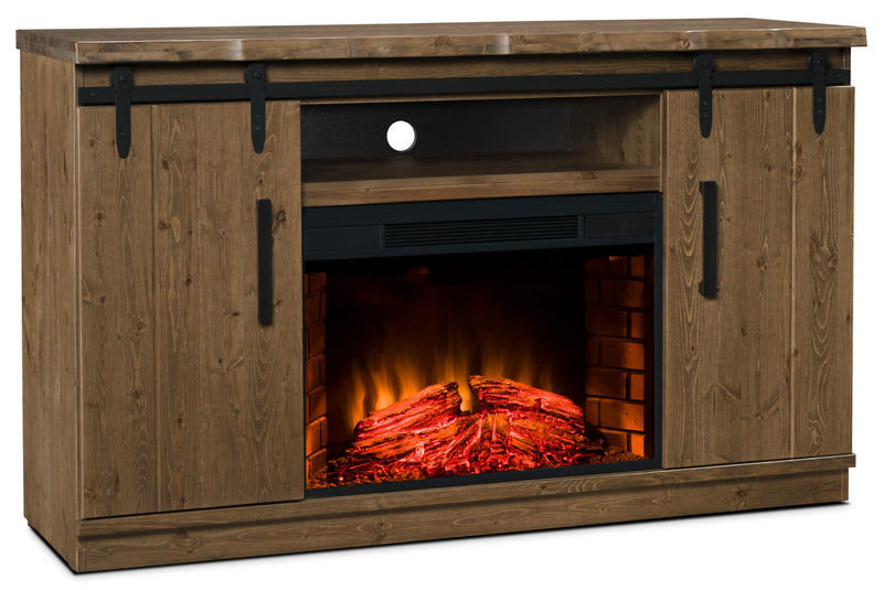 Bryson 59\" TV Stand with Log Firebox – Sorel