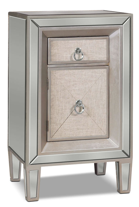 Enna 16\" Accent Cabinet - Antiqued Silver