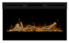 Wickson 34\" Wall-Mount Electric Fireplace with Driftwood and River Rock Firebox Kit