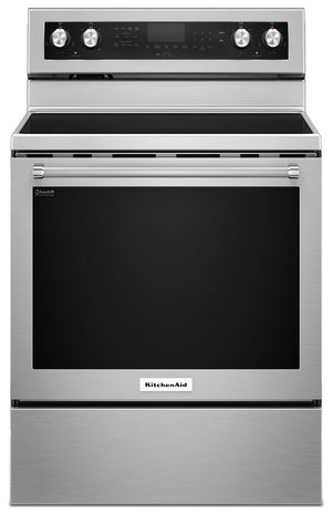 KitchenAid 6.4 Cu. Ft. Electric Range with AquaLift® and Self-Clean - Stainless Steel - YKFEG500ESS