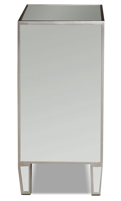 Enna 16\" Accent Cabinet - Antiqued Silver