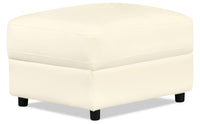 Romeo Genuine Leather Ottoman - Beige 