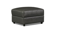 Romeo Genuine Leather Ottoman - Grey 