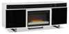 Odesos 72\" Modern Electric Fireplace TV Stand with Storage and Cable Management for TVs up to 80\"- White