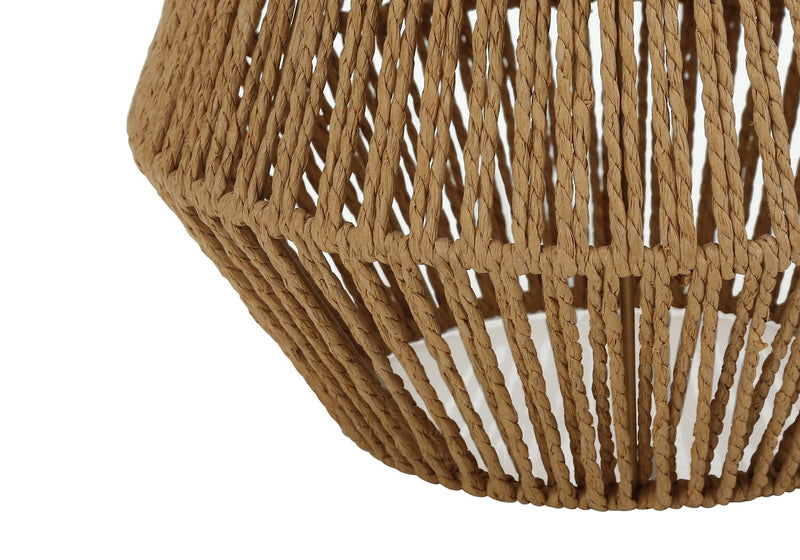 22\" Boho Brown Rope Table Lamp