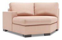 Sofa Lab Track LAF Cuddler - Pax Rose