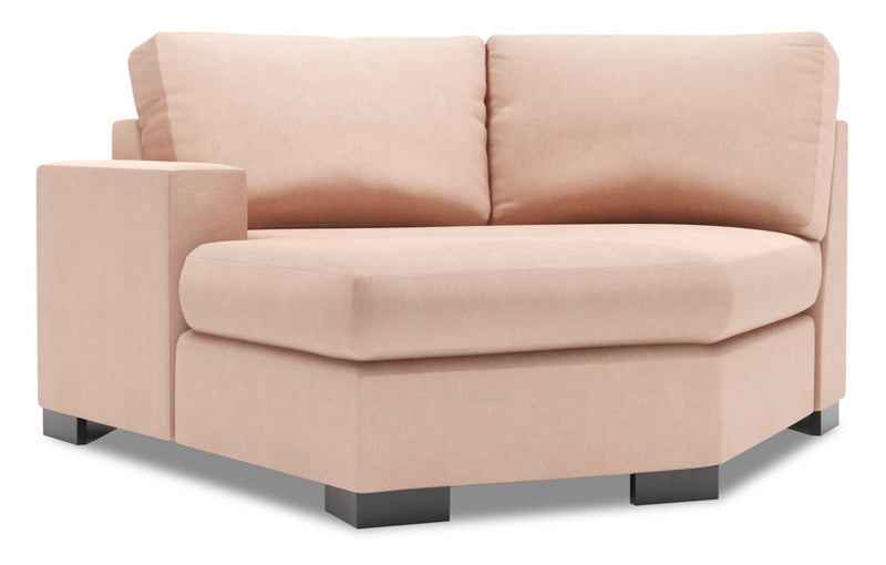 Sofa Lab Track LAF Cuddler - Pax Rose