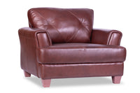 Vita 100% Genuine Leather Chair - Brown 