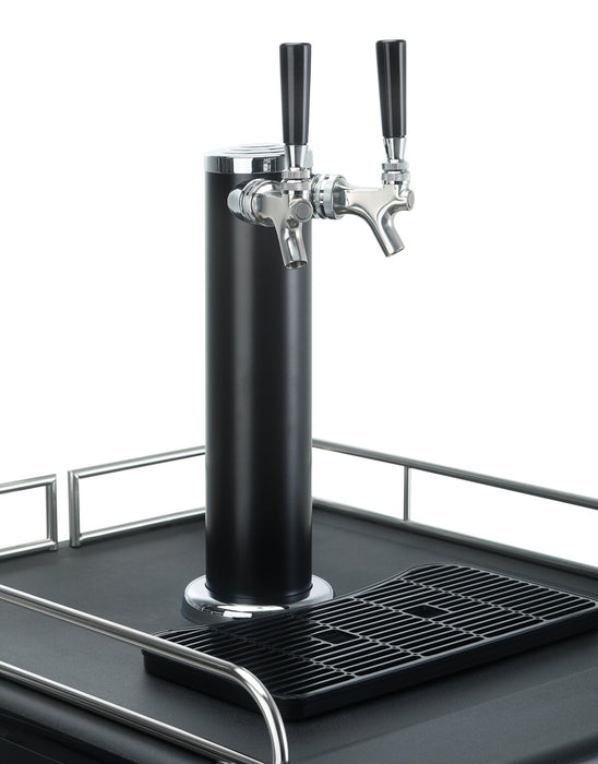 Danby 20.5\" 5.4 Cu. Ft. Dual Tap Keg Cooler - Stainless Steel - DKC054A1BSL2DB