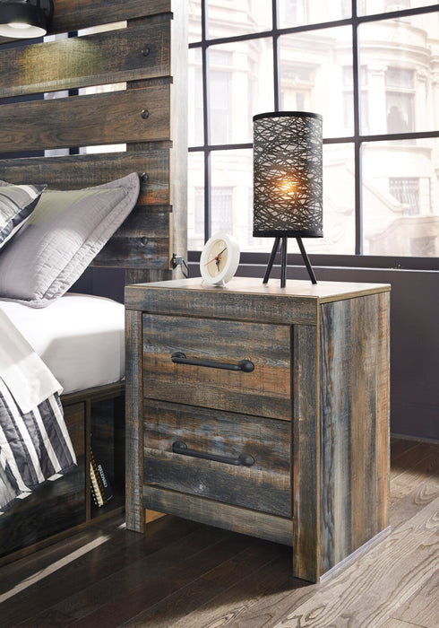 Abby 6pc Bedroom Set with Storage Bed, Dresser, Mirror & Nightstand, LED, USB, Brown - Full Size