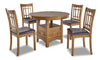 Dena 5pc Dining Set with Table & 4 Chairs, 42-60