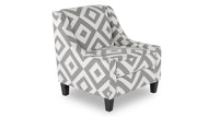 Kylie Linen-Look Fabric Accent Chair - Charcoal Square 