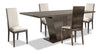 Gino 5pc Dining Set with Table & 4 Chairs, 63-86