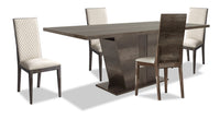 Gino 5pc Dining Set with Table & 4 Chairs, 63-86