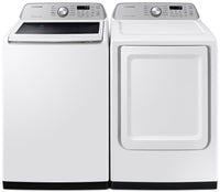 Samsung 5.3 Cu. Ft. Top-Load Washer and 7.4 Cu. Ft. Electric Dryer - White 