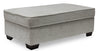 Verona Brushed Linen-Look Fabric Storage Ottoman – Beige