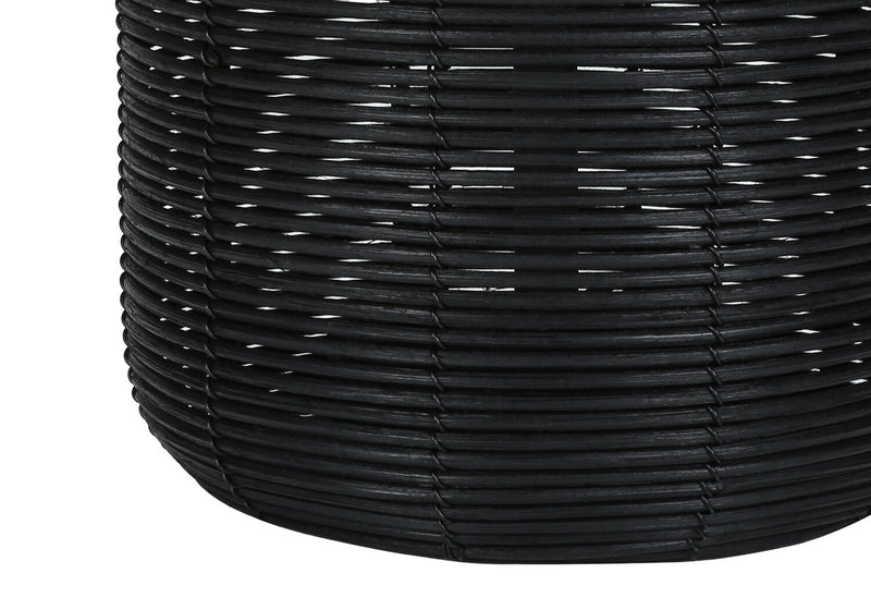 23\" Black Rattan Table Lamp