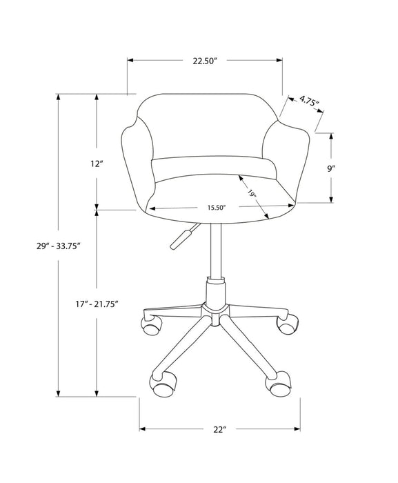 Graeme 22.5\" Office Chair - Black 
