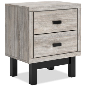 Zen Bedside 2-Drawer Nightstand with Built-in Charging Ports, 21.3