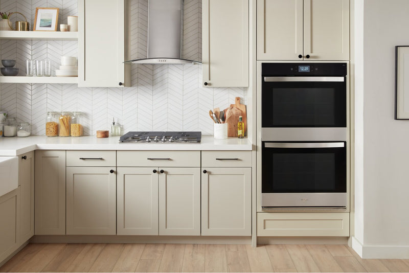 Whirlpool 27\" 8.6 Cu. Ft. Electric Double Wall Oven with True Convection - Fingerprint Resistant Stainless Steel - WOED7027PZ