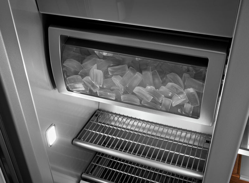 KitchenAid 42\" 25.5 Cu. Ft. Side-by-Side Refrigerator - Black Stainless Steel PrintShield™ - KBSN702MBS