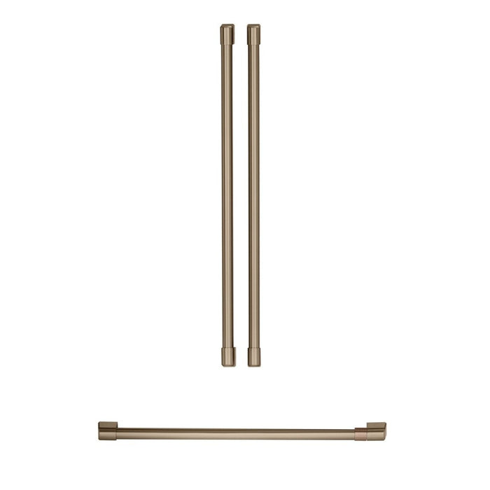 Café 3-Piece Handle Kit for French-Door Refrigerator in Brushed Bronze - CXMB3H3PNBZ
