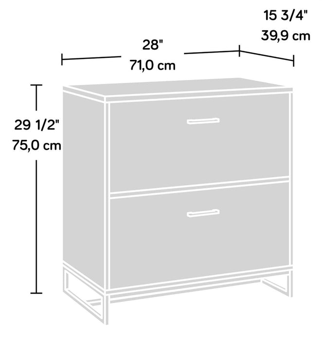 Taryn 27.95\" 2-Drawer Filing Cabinet - White & Light Brown