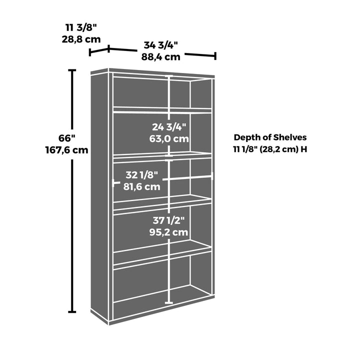 Affirm 34.80\" Commercial Grade 5-Shelf Bookcase - Classic Cherry