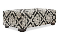 Verona Brushed Linen-Look Fabric Accent Ottoman 