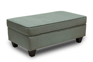 Scarlett Chenille Ottoman - Marine