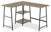 Keenan 47.25\" L-shaped Office Desk with open Shelves - Taupe
