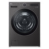 LG 5.8 Cu. Ft. Smart Front-Load High-Efficiency Steam Washer - Black Steel - Stackable - WM6700HBA