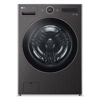 LG 5.8 Cu. Ft. Smart Front-Load High-Efficiency Steam Washer - Black Steel - Stackable - WM6700HBA 