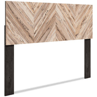 Wolf Panel Headboard, Two-tone Brown & Natural - Queen Size 