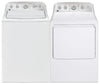 GE 4.9 Cu. Ft. Top Load Washer and 7.2 Cu. Ft. Gas Dryer – White