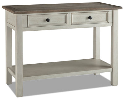 Colby Sofa Table  - Rustic style Sofa Table in Weathered oak and antique white