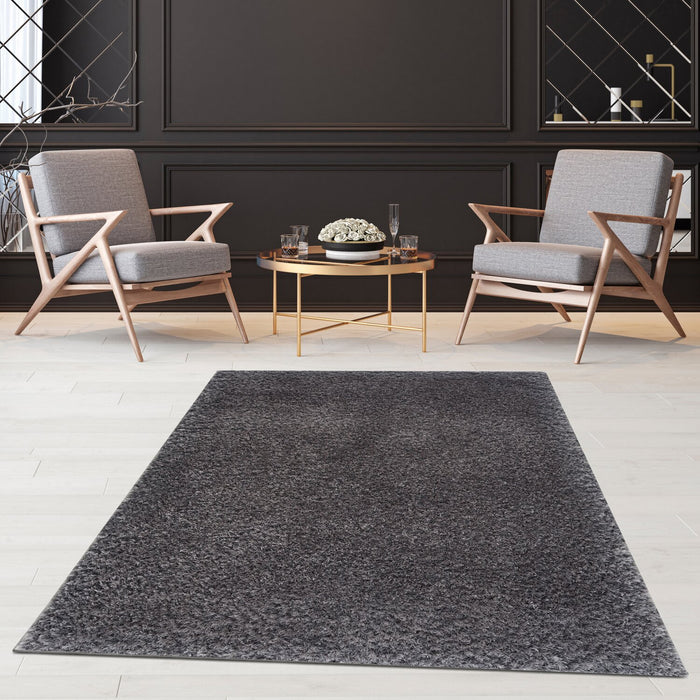 Lawson Grey Shag Area Rug - 7'9\" x 9'5\"