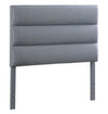 Burk Upholstered Adjustable Headboard in Grey Fabric, Tufted - Full Size