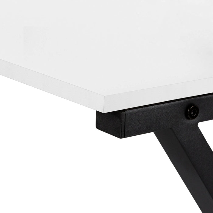 Lidia 55.25\" L-Shaped Corner Office Desk - White